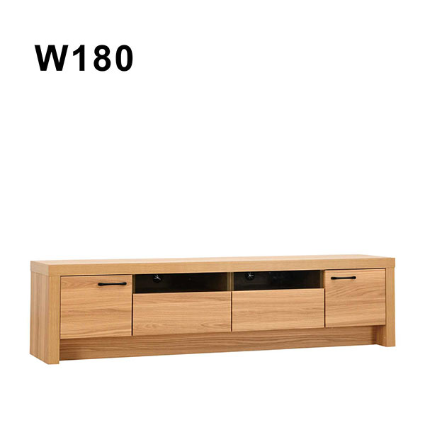 ロータイプ テレビ台 テレビボード 幅180cm ナチュラル 完成品 ローボード 奥行き40cm 高さ45cm グレーガラス 強化ガラス リビング AV収納 おしゃれ 北欧風 モダン 送料無料|家具 インテリア雑貨 バリファニ