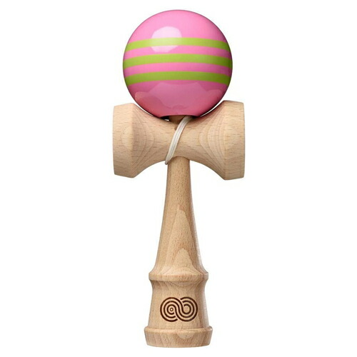【特別価格】けん玉　KENDAMA USA　KZN804　KAIZEN 改善　ビーチウッド　トリプルストライプ　グロス　ピンク&times;グリーン｜バラエティショップBIGFIELD