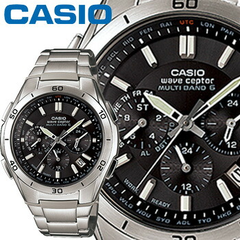 美品♡ カシオ　CASIO WAVE CEPTOR クロノグラフ 電波ソーラー Amazon.co.jp: [カシオ] 腕時計 ウェーブセプター【国内正規品