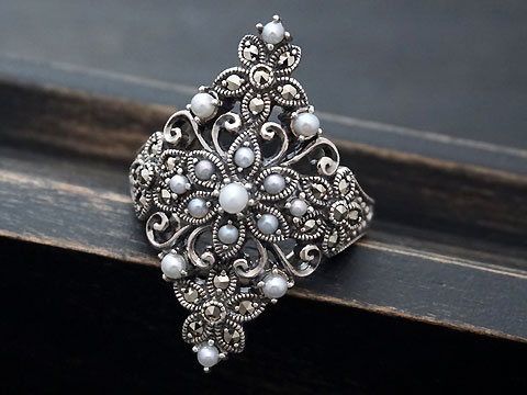 楽天市場】新入荷。碌山 シルバー ケシパール＆マルカジット 四葉の