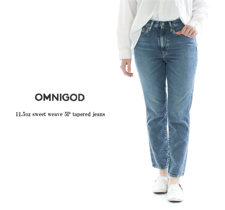 【2,400円OFF&2点購入1,000円OFFクーポン 4/10 18:00-4/14 13:59まで】OMNIGOD オムニゴッド 11.5oz甘織り5Pテーパードジーンズ 50-583C【DMG】