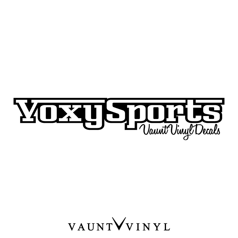 楽天市場 大きめサイズ Voxy Sports カッティングステッカー ヴォクシー ヴォキシー 60 70 後期 シートカバー スポーツ 車 ステッカー シール デカール デコ ライン ウインドウ パーツ 洗車 転写 Vip ラグジュアリー 10p05aug17 Vaunt Vinyl Sticker Store