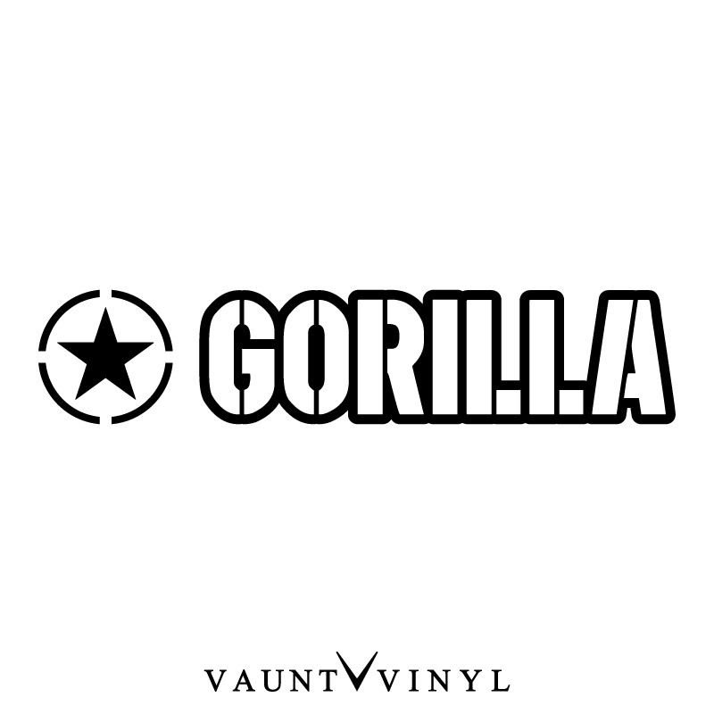 VAUNT VINYL sticker store: Military gorilla sticker ...