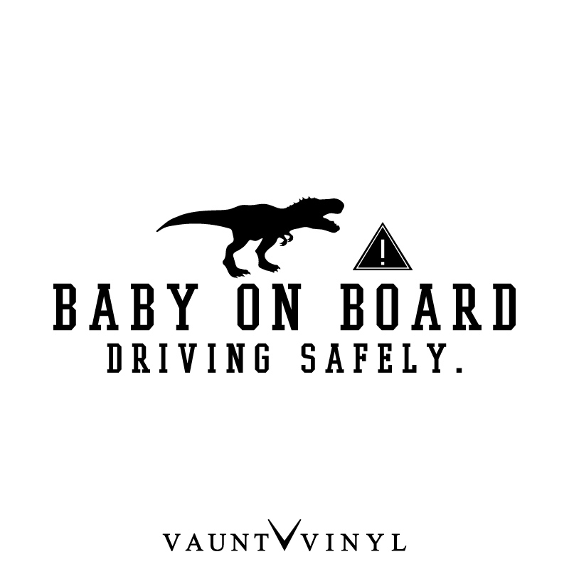 楽天市場 ティラノサウルス Kids On Board ステッカー 恐竜 ジュラシック ジュラ紀 車 シール Baby In Car ベビーインカー Kids In Car キッズインカー 子供が乗っています 赤ちゃんが乗っています 双子 吸盤 マグネット シンプル おしゃれ オシャレ お洒落 文字 Vaunt