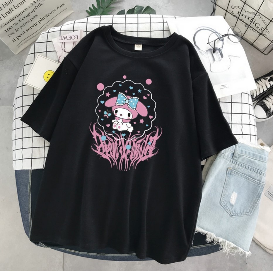 楽天市場 送料無料 大人気 地雷系 Tシャツ 選べる3色 病み マイメロ Tシャツ Vam Chronicle Witch