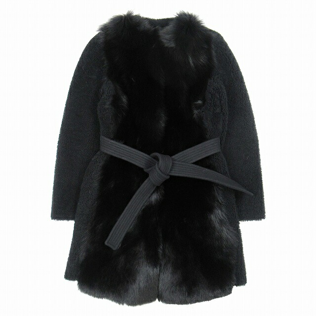 楽天市場】【中古】美品 20AW BLANCHA ブランカ フーテッド ムートン