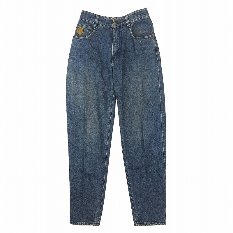 限定【80s-90s】TRUSSARDI デニム　トレンチコート　ロゴ刺繍　希少 限定【80s-90s】TRUSSARDI デニム トレンチコート ロゴ刺繍 希少