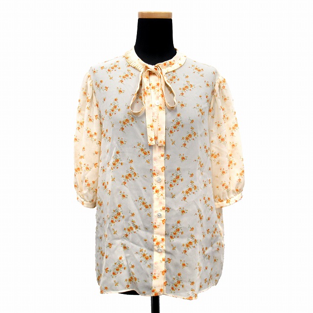 楽天市場】【セリーヌ】Celine シルク ボウタイ フリル パフスリーブ