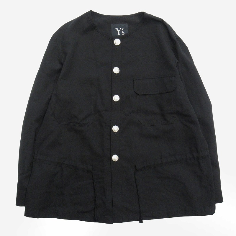 Y's ワイズ ヨウジヤマモト　ハイネックジャケット　シワ加工　黒　サイズ2 Y'sワイズ ジャケット ブラック サイズ2 ヨウジヤマモト - メルカリ