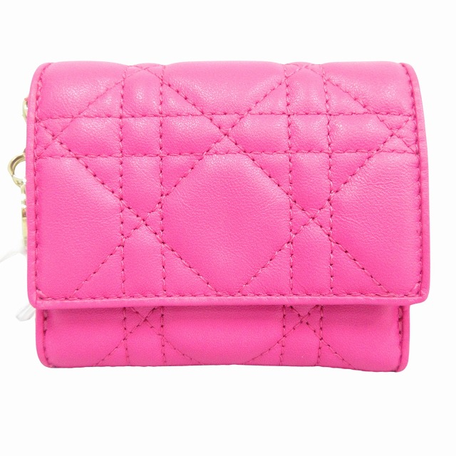 美品 Christian Dior カナージュ ロータス ウォレット ピンク 楽天市場】【新品同様】ディオール 【Chiristian Dior】レディ