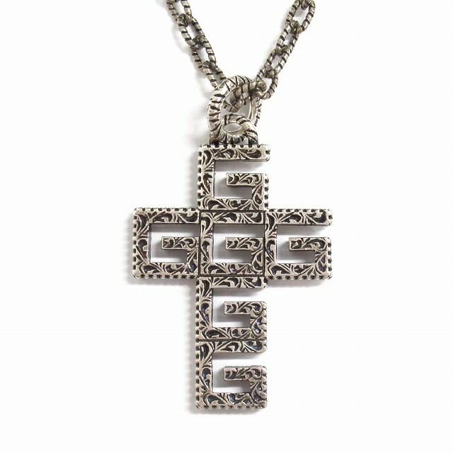 楽天市場】グッチ Gucci 550207 Gキューブクロスネックレス Ag925