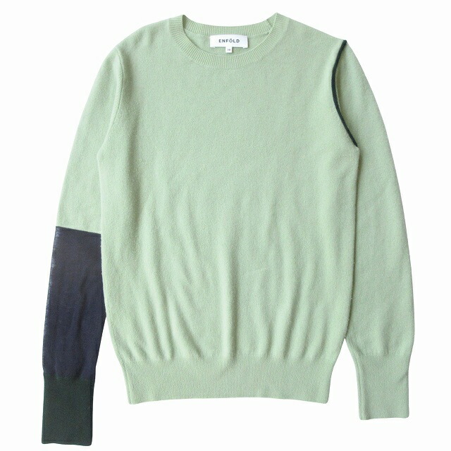 楽天市場】ENFOLD エンフォルド ニット ブルー サイズ:38(M) / ウール