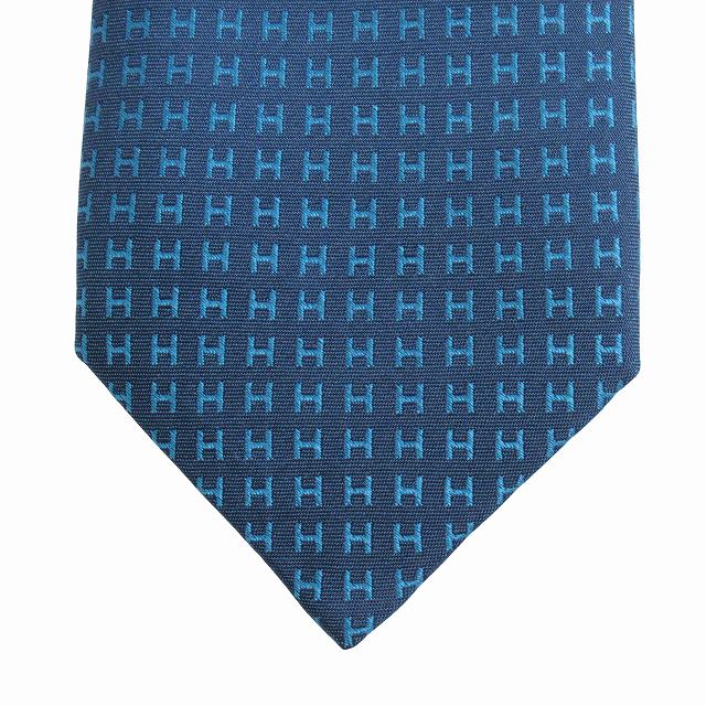 楽天市場】HERMES エルメス H柄ネクタイ H織りタイバイカラー ファソネ