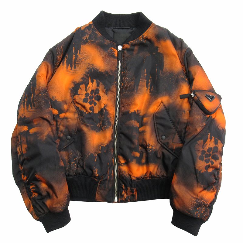 楽天市場】【中古】PRADA22AW Re-Nylon Human Bomber Jacket MA