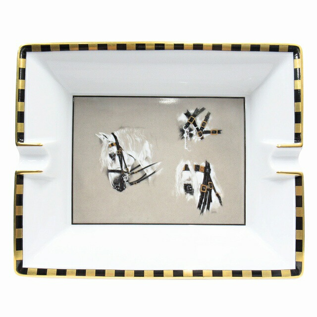 楽天市場】セール HERMES エルメス アッシュトレイ 灰皿 馬柄 馬着