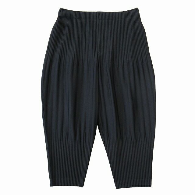 楽天市場】【中古】美品 ロングプリーツ ワイドパンツ ブラック