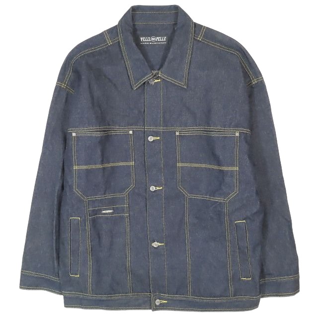 Pelle Pelle デニム ジャケット ペレペレ Pelle Pelle/ペレペレ ブラックデニム カバーオール ジャケット
