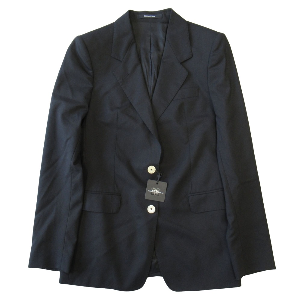 【中古】未使用 TAGLIATORE タリアトーレ テーラード ジャケット ブレザー 総裏 2釦 J-PARIGI12B サイズ40 黒 ブラック レディース Re：MODE ブランド古着のリモード｜Re：MODE　ブランド古着のリモード