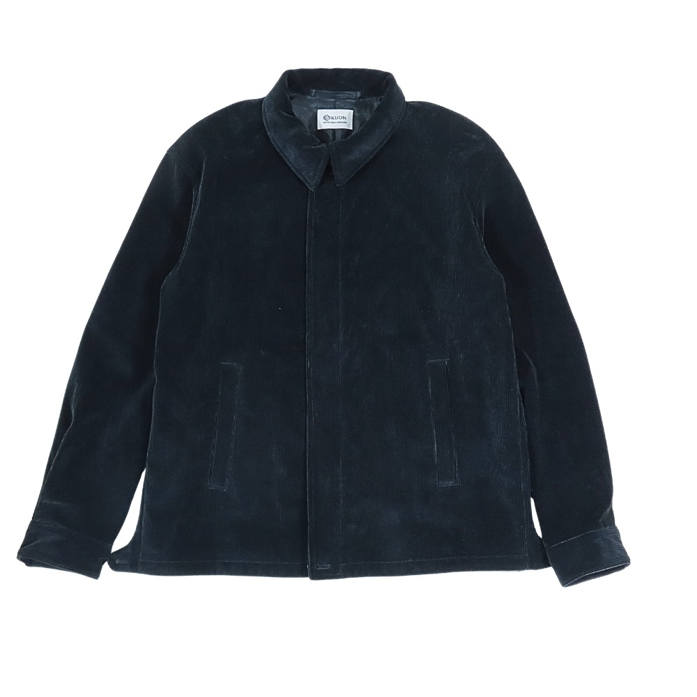 【中古】美品 24aw KUON クオン ハンジ コーデュロイ ハリントン ジャケット ブルゾン ジップアップ アウター L 黒 ブラック メンズ Re:MODE ブランド古着のリモード|Re:MODE ブランド古着のリモード