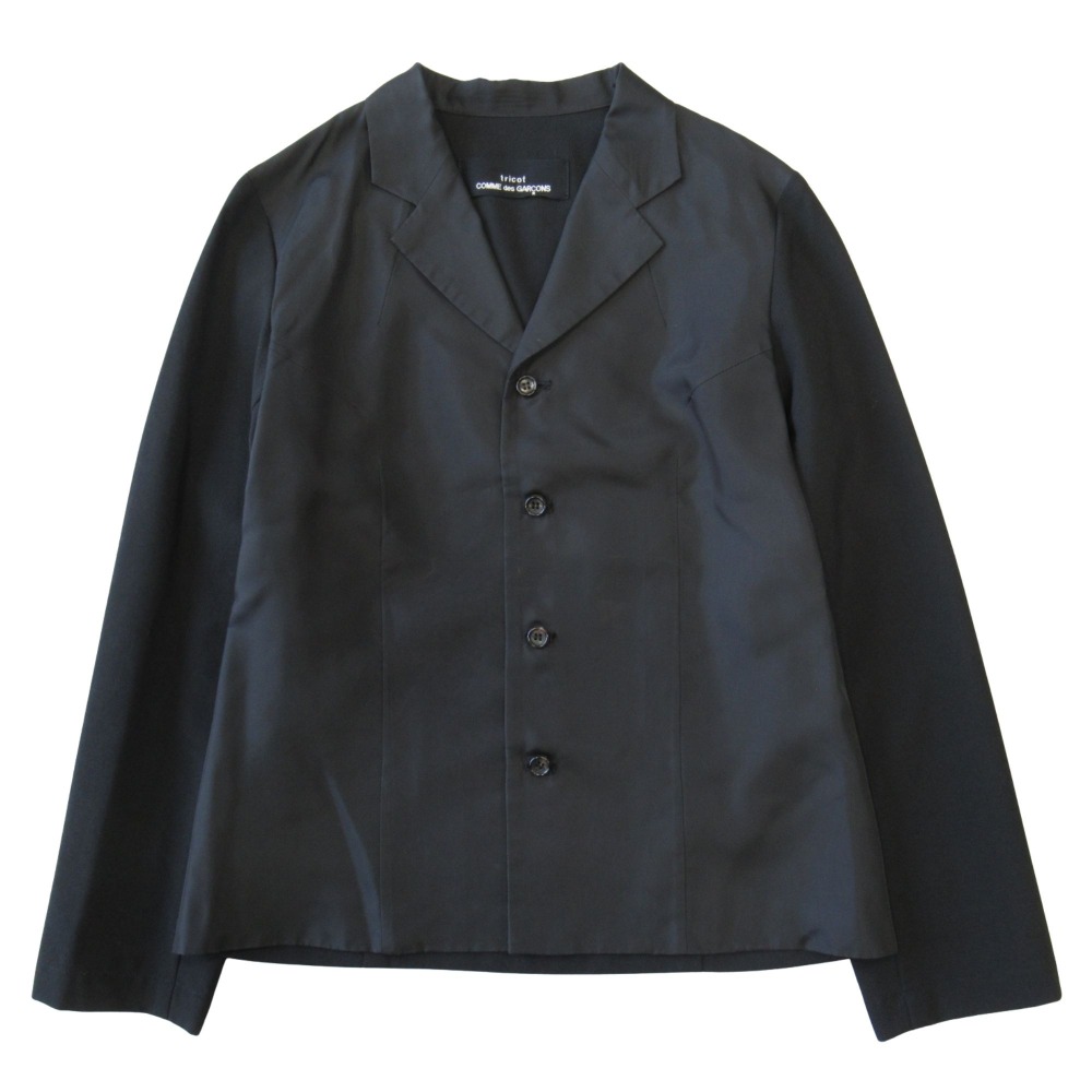 【中古】美品 95AW tricot COMME des GARCONS トリココムデギャルソン 切替 シャツ ジャケット ブルゾン ヴィンテージ 黒 ブラック レディース Re:MODE ブランド古着のリモード|Re:MODE ブランド古着のリモード