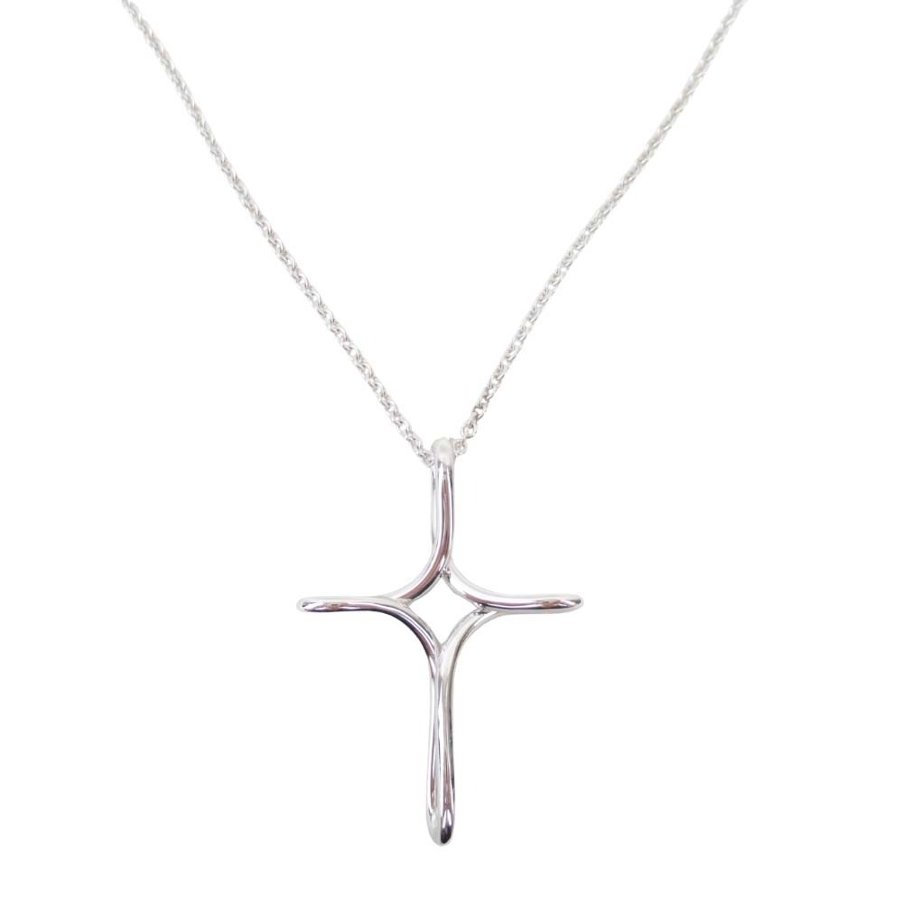 【中古】新品同様 TIFFANY & Co ティファニー オープンクロス ネックレス ペンダント インフィニティクロス アクセサリー シルバー メンズ レディース Re：MODE ブランド古着のリモード｜Re：MODE　ブランド古着のリモード