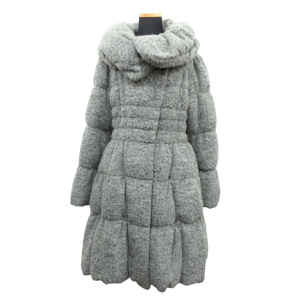 【中古】美品 TO BE CHIC トゥービーシック ダウン コート ジャケット ブルゾン アウター アルパカ混 サイズ40 灰 グレー レディース Re:MODE ブランド古着のリモード|Re:MODE ブランド古着のリモード