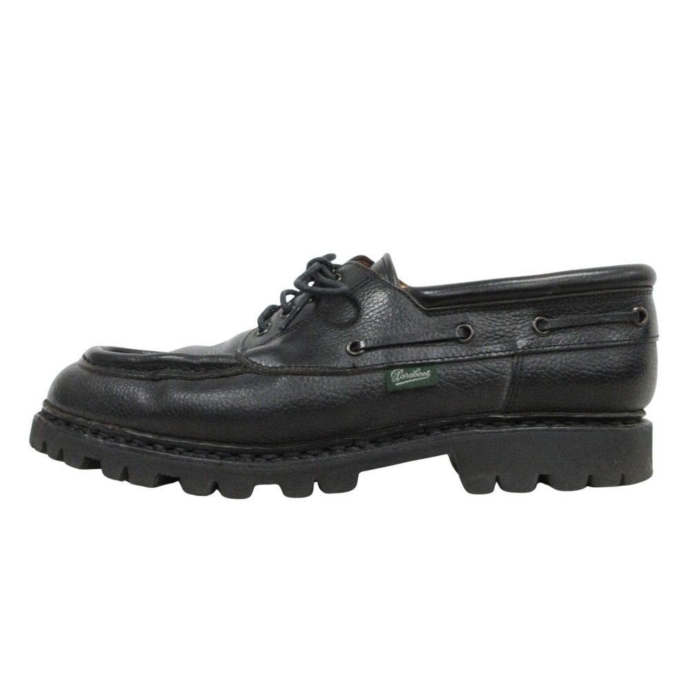 【中古】良品 Paraboot パラブーツ × UNITED ARROWS ユナイテッドアローズ CHIMEY シメイ デッキ シューズ 81725 7.5 ブラック メンズ Re:MODE ブランド古着のリモード|Re:MODE ブランド古着のリモード