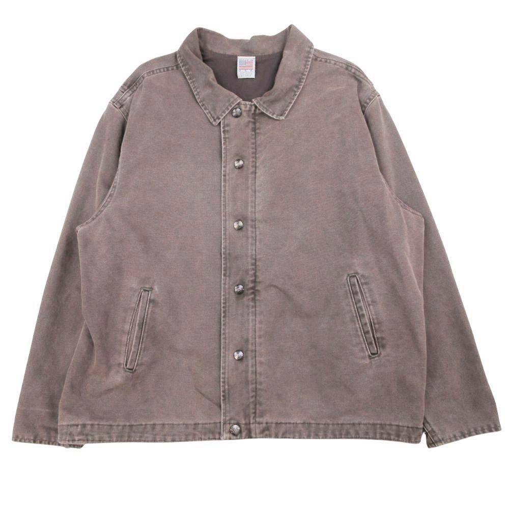 【中古】美品 TYCA タイカコーポレーション USA製 エンボスロゴ ダック地 ジャケット ブルゾン カバーオール オーバーサイズ XL 茶 メンズ Re：MODE ブランド古着のリモード｜Re：MODE　ブランド古着のリモード