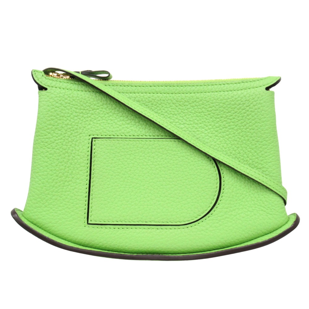 【中古】新品同様 DELVAUX デルヴォー Pin パン 2way クラッチ ハンド バッグ トリヨンソフトグレインレザー ゴールド金具 アロエ レディース Re:MODE ブランド古着のリモード|Re:MODE ブランド古着のリモード