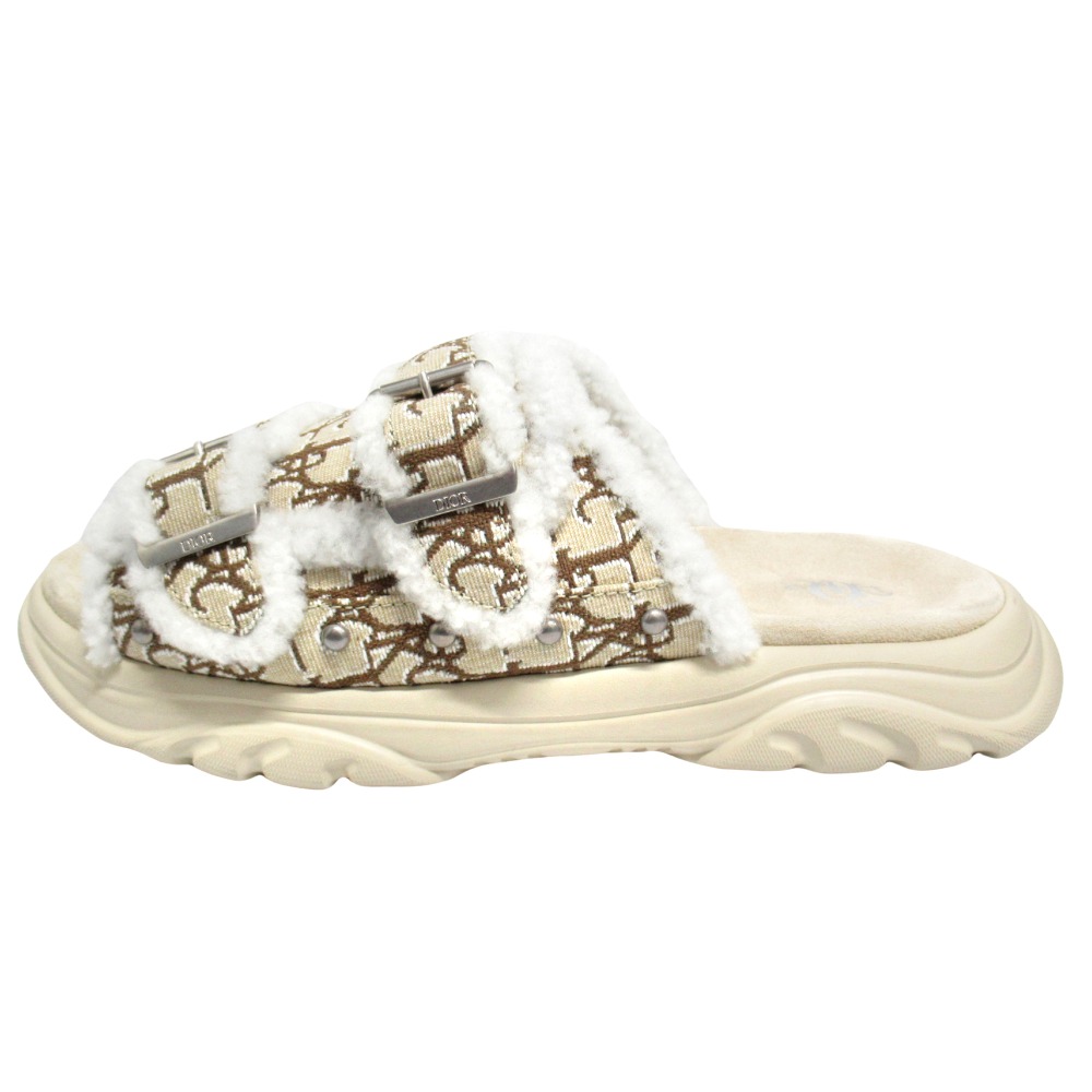 【中古】未使用 22ss DIOR × Cactus Jack ディオール × トラヴィススコット エイチタウン オブリーク シアリング サンダル シューズ 42 ベージュ メンズ Re:MODE ブランド古着のリモード|Re:MODE ブランド古着のリモード