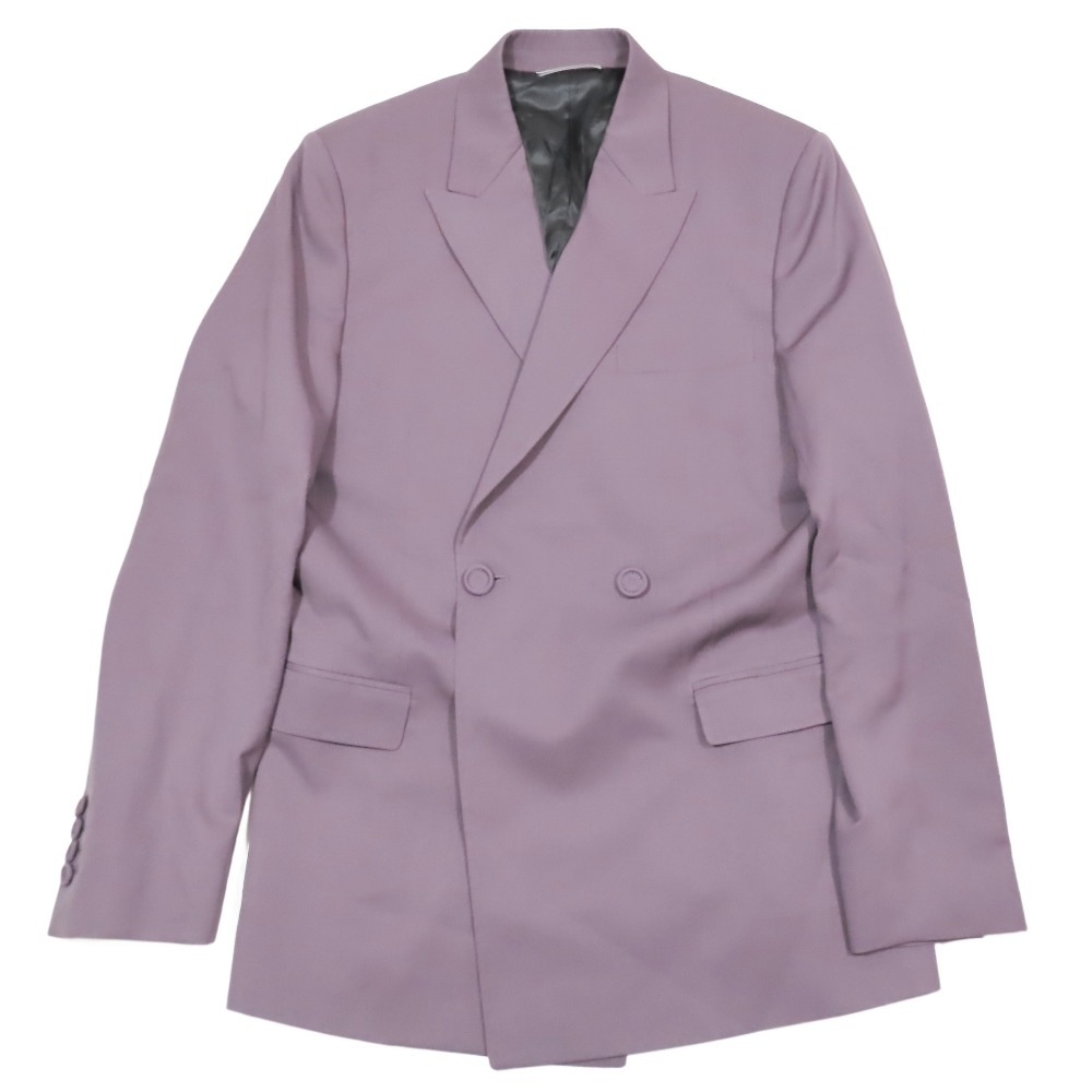 【中古】未使用 22aw DIOR ディオール テーラード ジャケット ダブルブレスト ピークドラペル 総裏 CDロゴ裏地 センターベント 46 パープル メンズ Re：MODE ブランド古着のリモード 40,235円