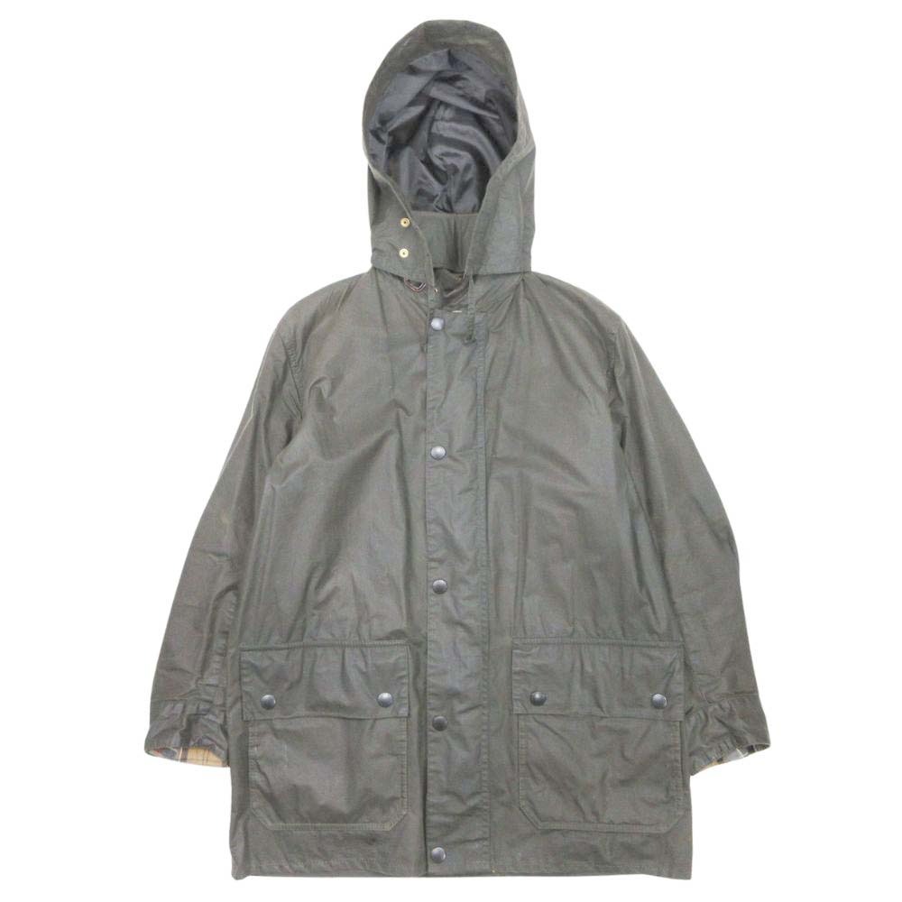 【中古】美品 Barbour x MARGARET HOWELL バブアー マーガレットハウエル ワックスド コットン コート ジャケット オイルド 1 カーキ レディース Re:MODE ブランド古着のリモード|Re:MODE ブランド古着のリモード