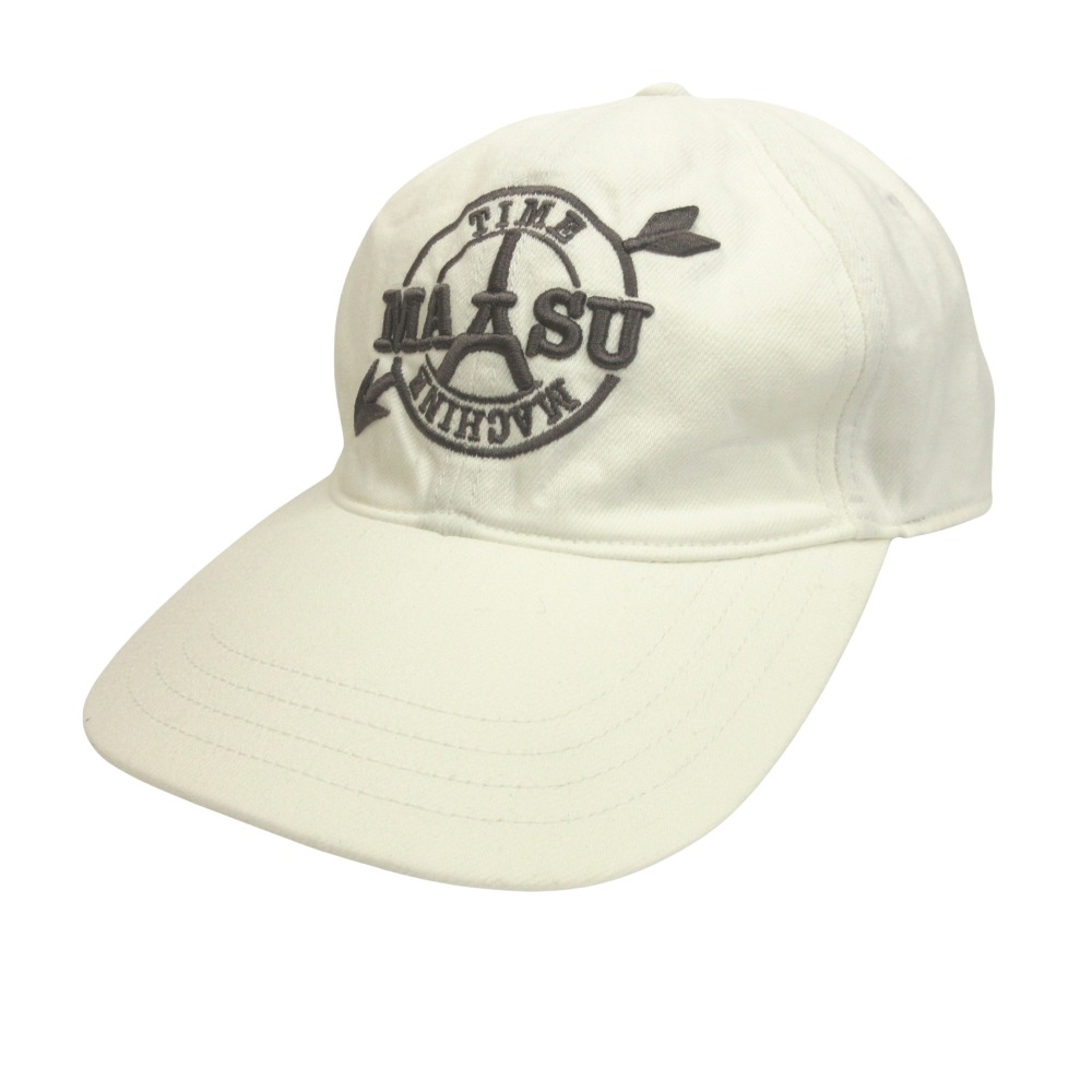 【中古】未使用 MASU エムエーエスユー MASU BOYS EMBROIDERY CAP デニム キャップ 帽子 ロゴ 刺繍 白 ホワイト メンズ Re：MODE ブランド古着のリモード｜Re：MODE　ブランド古着のリモード