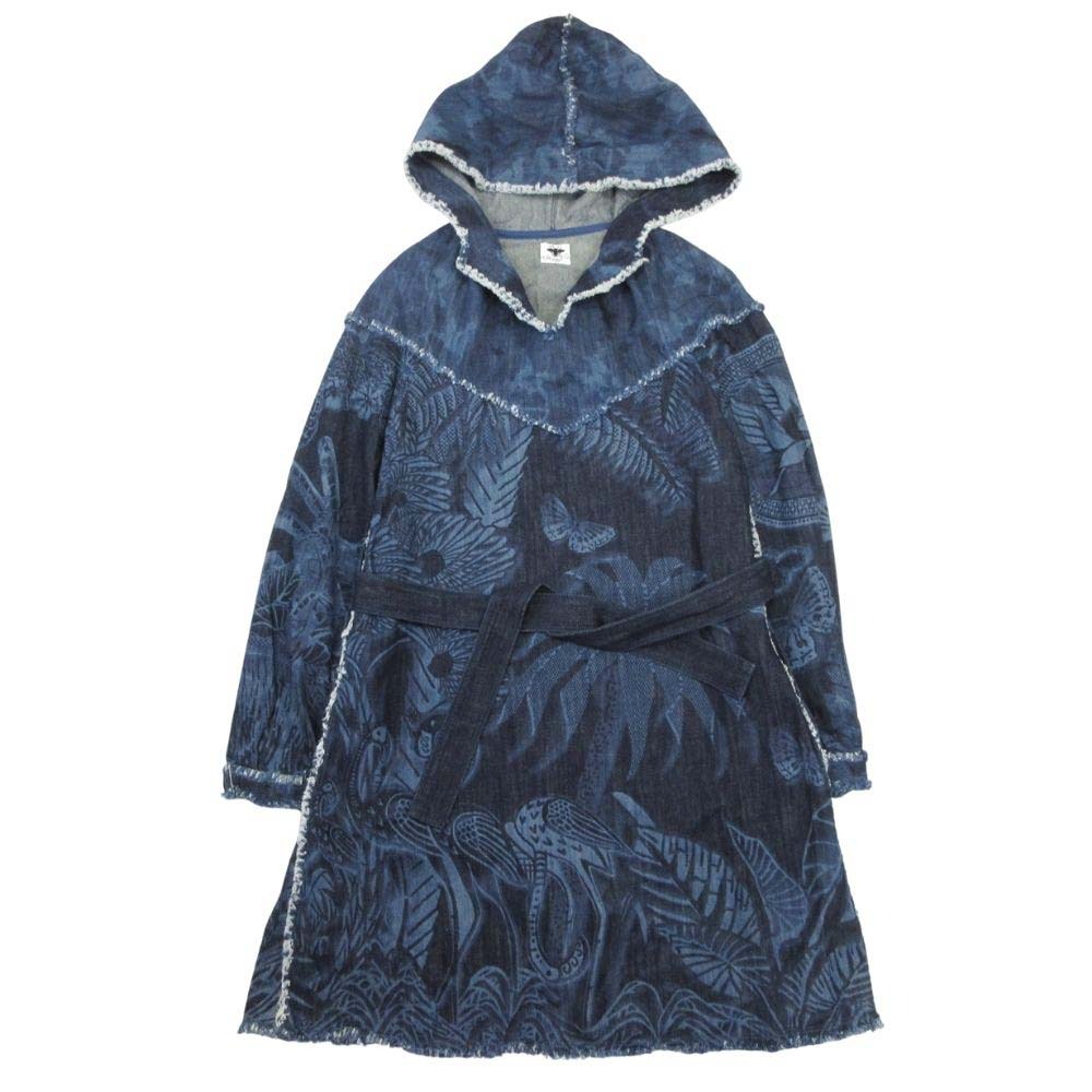 【中古】新品同様 Christian Dior クリスチャンディオール 20ss ボタニカルパターン デニムワンピース フーデッド ドレス 36 インディゴ レディース Re:MODE ブランド古着のリモード|Re:MODE ブランド古着のリモード