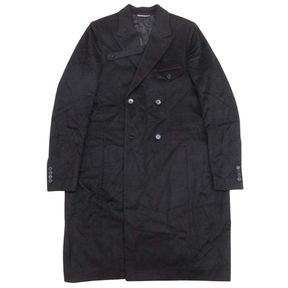 【中古】未使用 DIOR HOMME ディオール・オム 19aw カシミヤ100% ダブルブレスト コート ピークドラペル アウター 44 黒 ブラック メンズ Re:MODE ブランド古着のリモード|Re:MODE ブランド古着のリモード