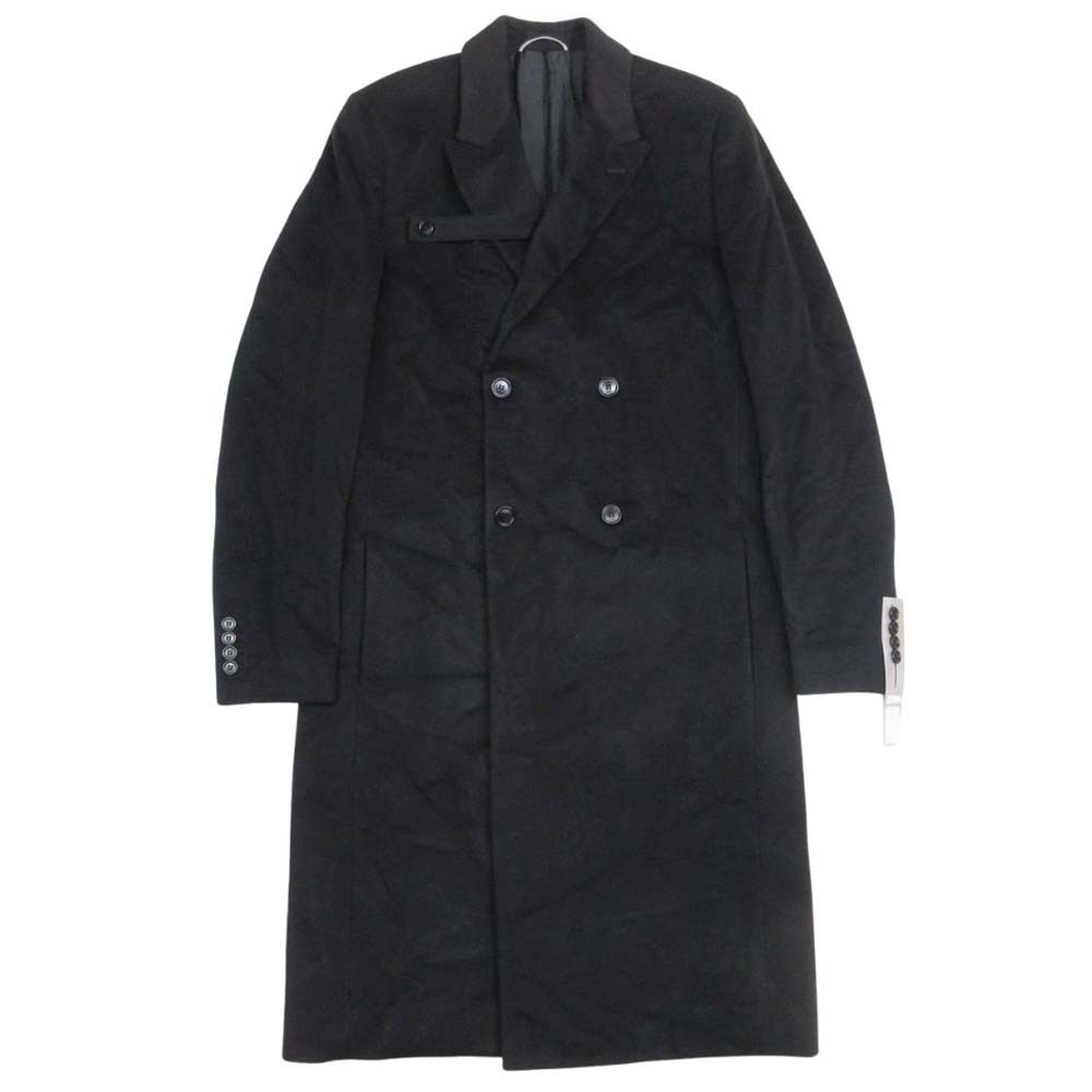 【中古】未使用 DIOR HOMME ディオール・オム 19aw カシミヤ100％ ダブルブレスト チェスターコート ピークドラペル アウター 48 黒 メンズ Re：MODE ブランド古着のリモード｜Re：MODE　ブランド古着のリモード