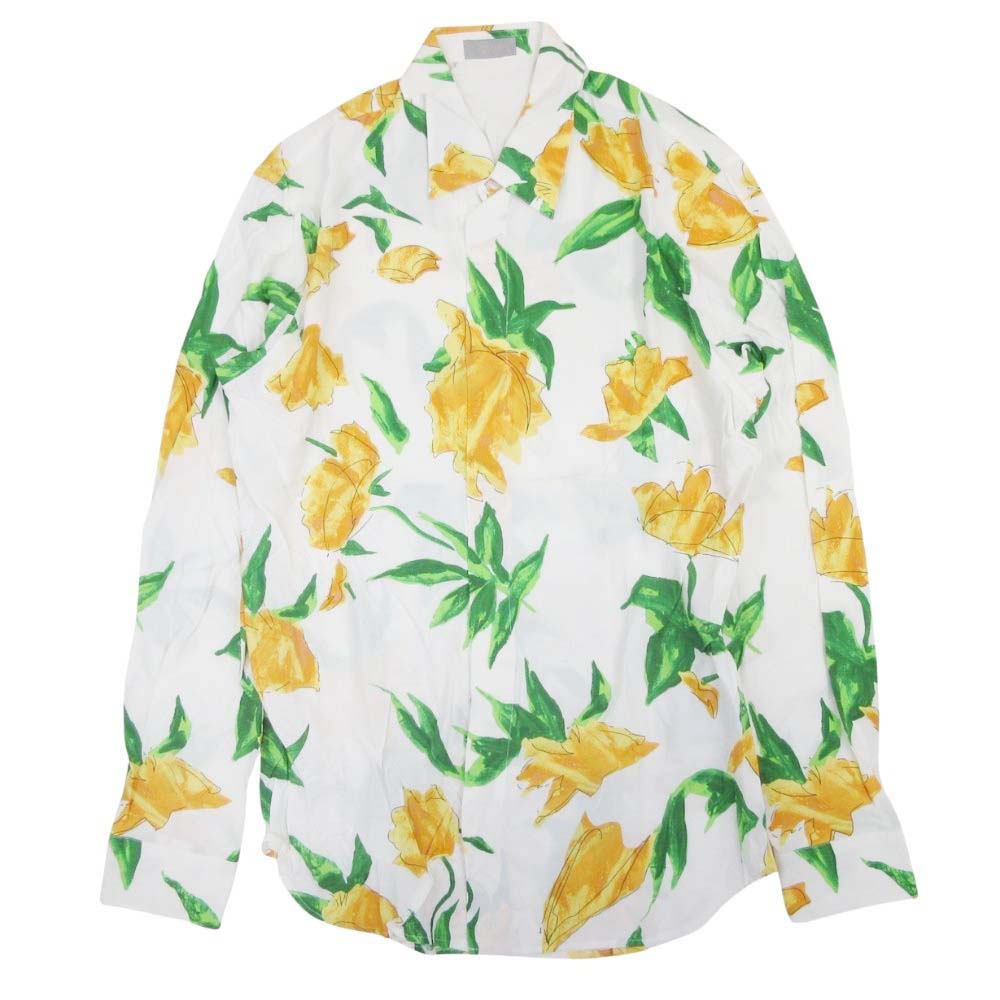 【中古】未使用 DIOR HOMME ディオール・オム 21ss アモアコ・ボアフォ 花柄 シャツ ブラウス トップス 長袖 40 アイボリー マルチカラー メンズ Re：MODE ブランド古着のリモード｜Re：MODE　ブランド古着のリモード