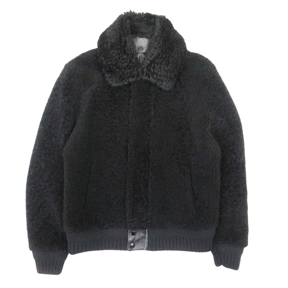 【中古】美品 SAINT LAURENT PARIS サンローランパリ 17aw ムートンコート ボア レザー 羊革 ブルゾン 2way アウター 38 黒 ブラック レディース Re：MODE ブランド古着のリモード｜Re：MODE　ブランド古着のリモード