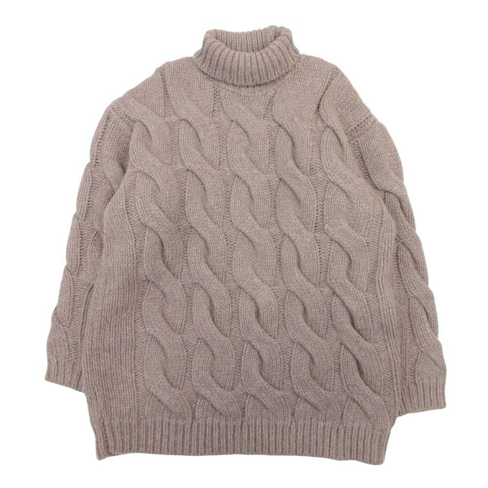 【中古】美品 CLANE クラネ 23aw 3D ビッグケーブル オーバーサイズ ニット セーター ローゲージ タートルネック 1 モカブラウン レディース Re:MODE ブランド古着のリモード|Re:MODE ブランド古着のリモード