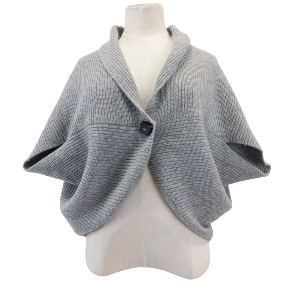 【中古】美品 FABIANA FILIPPI ファビアナ フィリッピ カシミヤ100％ ニット ラウンドカーディガン ボレロ ショート 変形 羽織 グレー レディース Re：MODE ブランド古着のリモード｜Re：MODE　ブランド古着のリモード