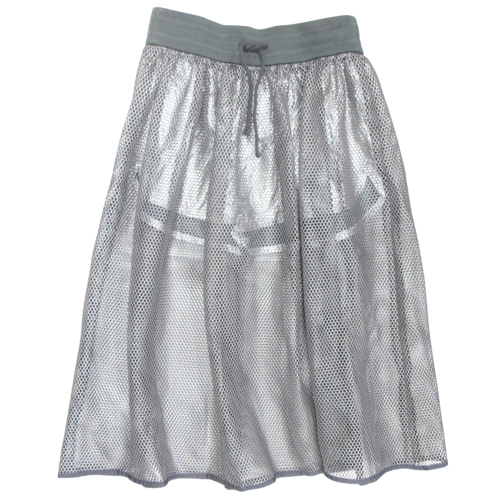 【中古】未使用 Christian Dior クリスチャンディオール ショート パンツ ドッキング メッシュ ロング スカート サイズF36 シルバー グレー レディース Re:MODE ブランド古着のリモード|Re:MODE ブランド古着のリモード