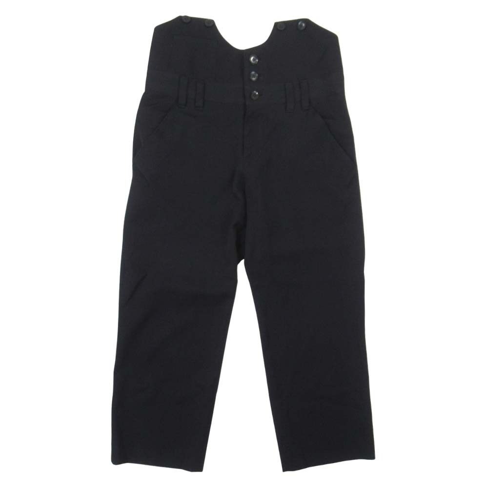【中古】美品 REGULATION Yohji Yamamoto レギュレーション ヨウジヤマモト 07aw ウールギャバジン パンツ サロペット 2 黒 レディース Re:MODE ブランド古着のリモード|Re:MODE ブランド古着のリモード