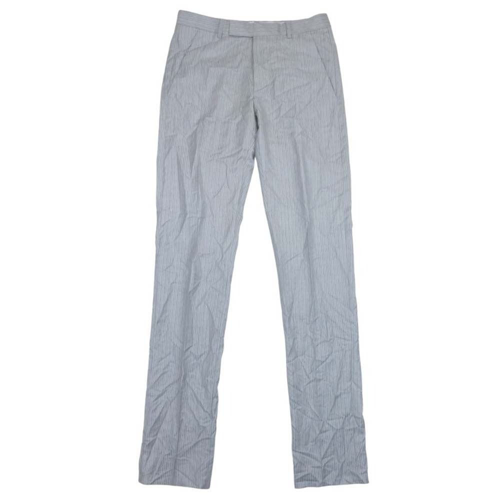 【中古】新品同様 DIOR ディオール 21ss ストライプ ウール トラウザーパンツ センタープレス スラックス パンツ ボトムス 44 グレー メンズ Re：MODE ブランド古着のリモード｜Re：MODE　ブランド古着のリモード