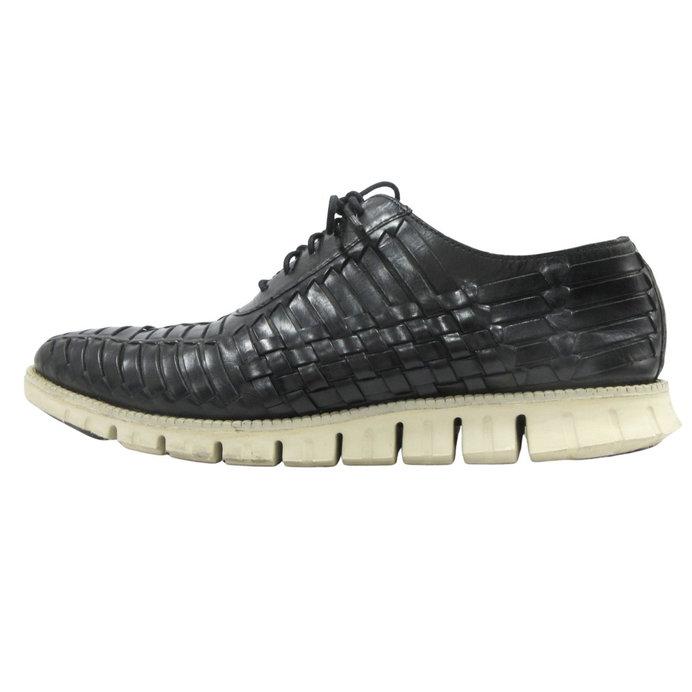【中古】良品 COLE HAAN コールハーン ゼログランド ハラチ レザー オックスフォード シューズ 靴 シューレース サイズ9.5(27.5相当) 黒 メンズ Re：MODE ブランド古着のリモード｜Re：MODE　ブランド古着のリモード