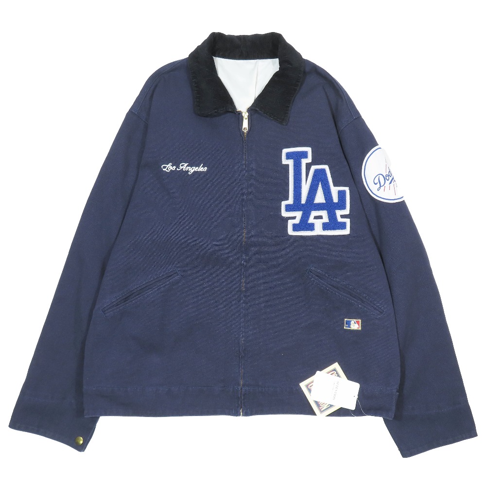【中古】未使用 JOURNAL STANDARD relume ジャーナルスタンダード レリューム MLB 別注 フェードダック LA デトロイトジャケット L ネイビー メンズ Re：MODE ブランド古着のリモード｜Re：MODE　ブランド古着のリモード