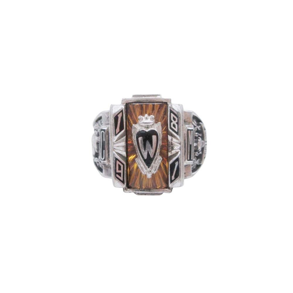 【中古】良品 JOSTENS ジャスティンズ 1981 カレッジリング アクセサリー 指輪 Argentum ヘリテージ vintage ヴィンテージ 21号 シルバー メンズ Re:MODE ブランド古着のリモード|Re:MODE ブランド古着のリモード