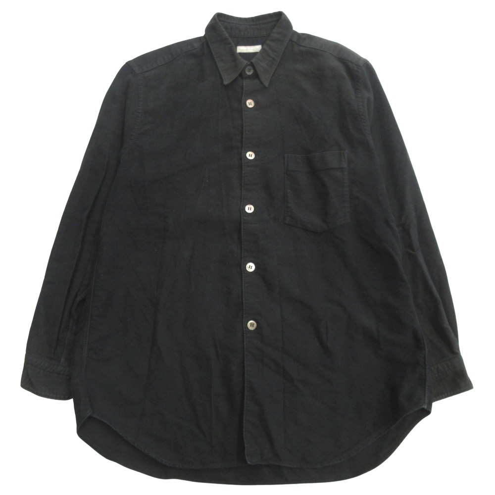 【中古】 COMME des GARCONS HOMME コムデギャルソンオム 00's デカボタン シャツ モールスキン 田中オム ヴィンテージ 黒 ブラック メンズ Re：MODE ブランド古着のリモード｜Re：MODE　ブランド古着のリモード