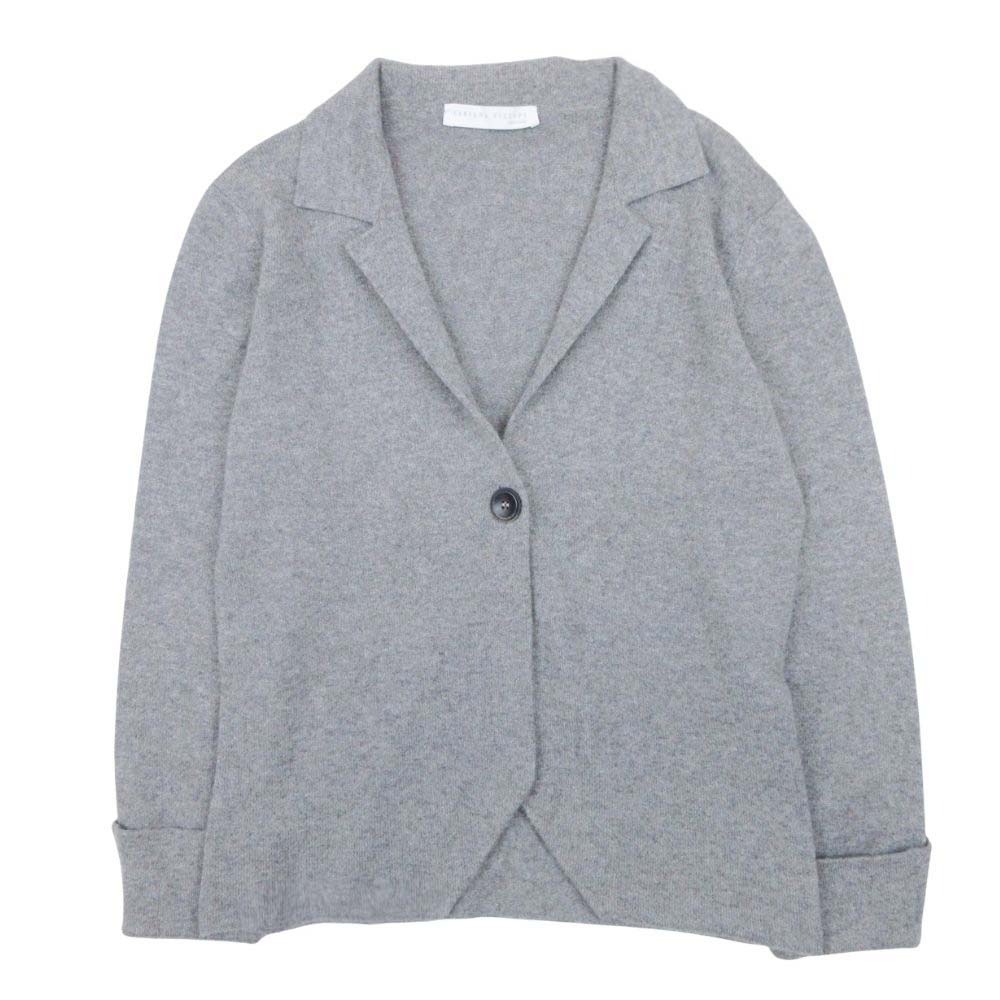 【中古】美品 FABIANA FILIPPI ファビアナ フィリッピ カシミヤシルク混 ウールニット テーラードジャケット ブレザー 羽織 42 グレー レディース Re：MODE ブランド古着のリモード｜Re：MODE　ブランド古着のリモード 13,377円