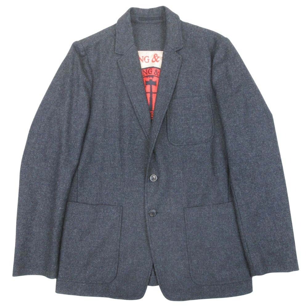 【中古】美品 DRIES VAN NOTEN ドリスヴァンノッテン 17aw MARLING&EVANS テーラードジャケット ブレザー ウール 46 チャコール メンズ Re:MODE ブランド古着のリモード|Re:MODE ブランド古着のリモード