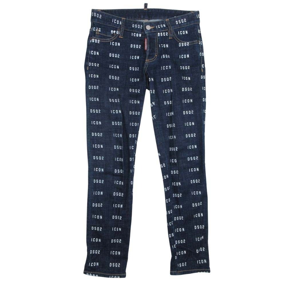 【中古】美品 DSQUARED2 ディースクエアード 20ss Jennifer Cropped Jean ICONロゴ クロップド スキニージーンズ デニム パンツ 34 インディゴ レディース Re：MODE ブランド古着のリモード｜Re：MODE　ブランド古着のリモード